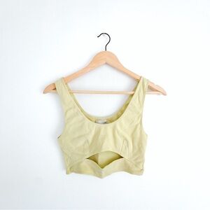 Aritzia Wilfred Free Shannon Cut Out Bra Top Butter Yellow - Size Small